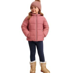 Juicy Couture Big Girls Boots Bling Glitter Winter Snow Furry Gold Pink SIZE 3